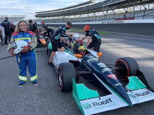 Flight Nurse for Air Evac Lifeteam Honored During NTT INDYCAR GMR Grand Prix Race